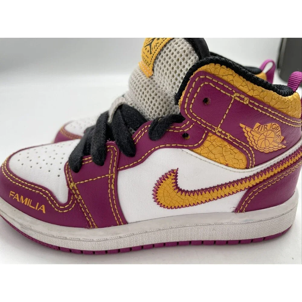 Nike Air Jordan 1 Mid PS Dia de Muertos DC0499-100 White Cactus Flower Gold 11C
